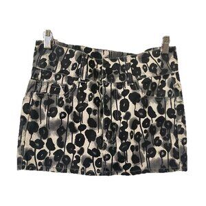 Cheap Monday Barbie Mini Skirt Womens S Leopard Print Floral Skate Emo Grunge